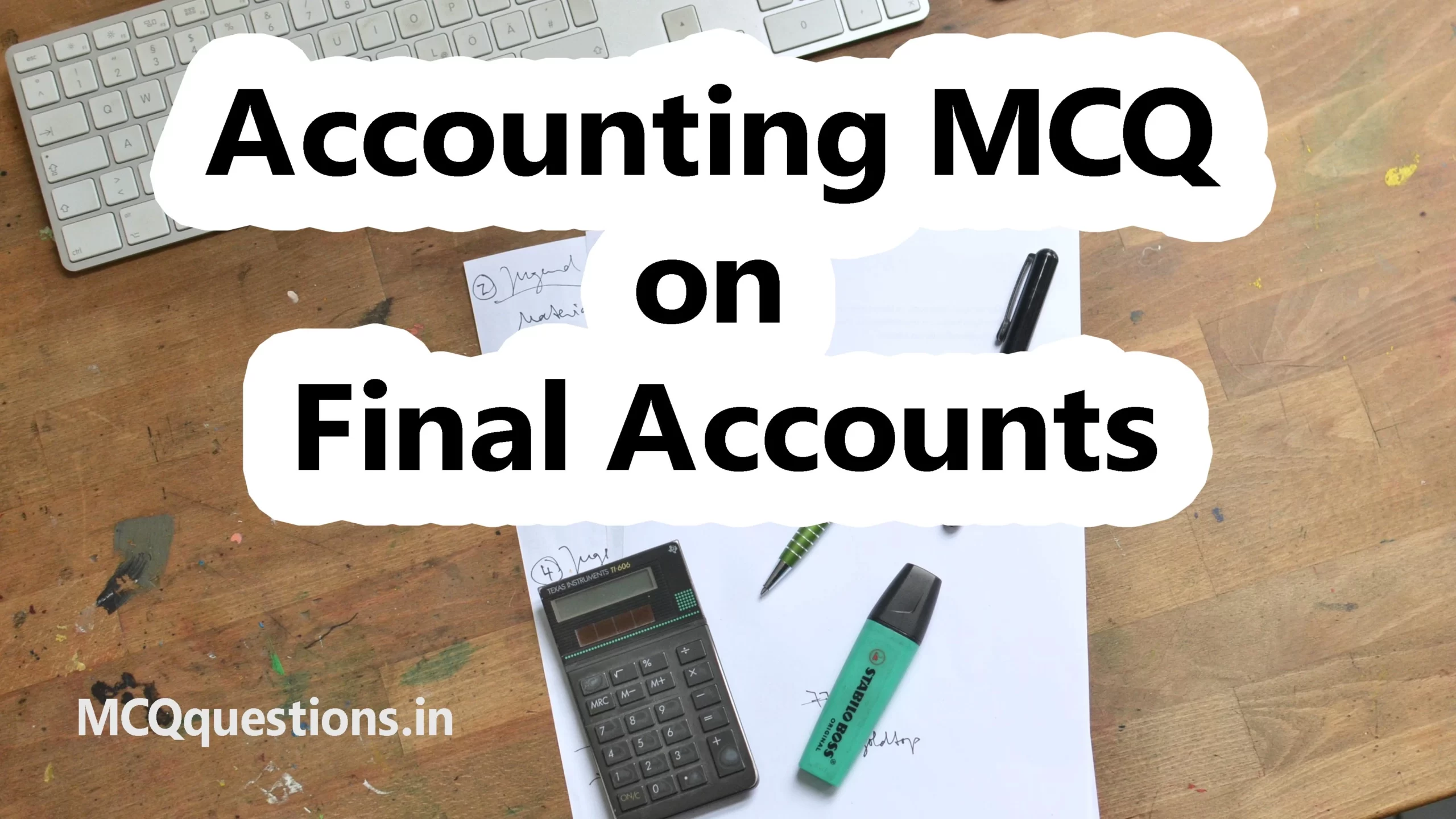 Accounting MCQ on Final Accounts