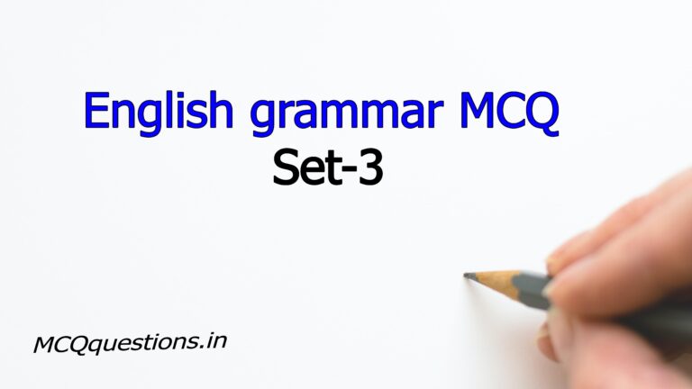English grammar MCQ Set-3