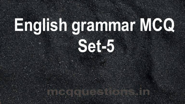 English grammar MCQ Set-5