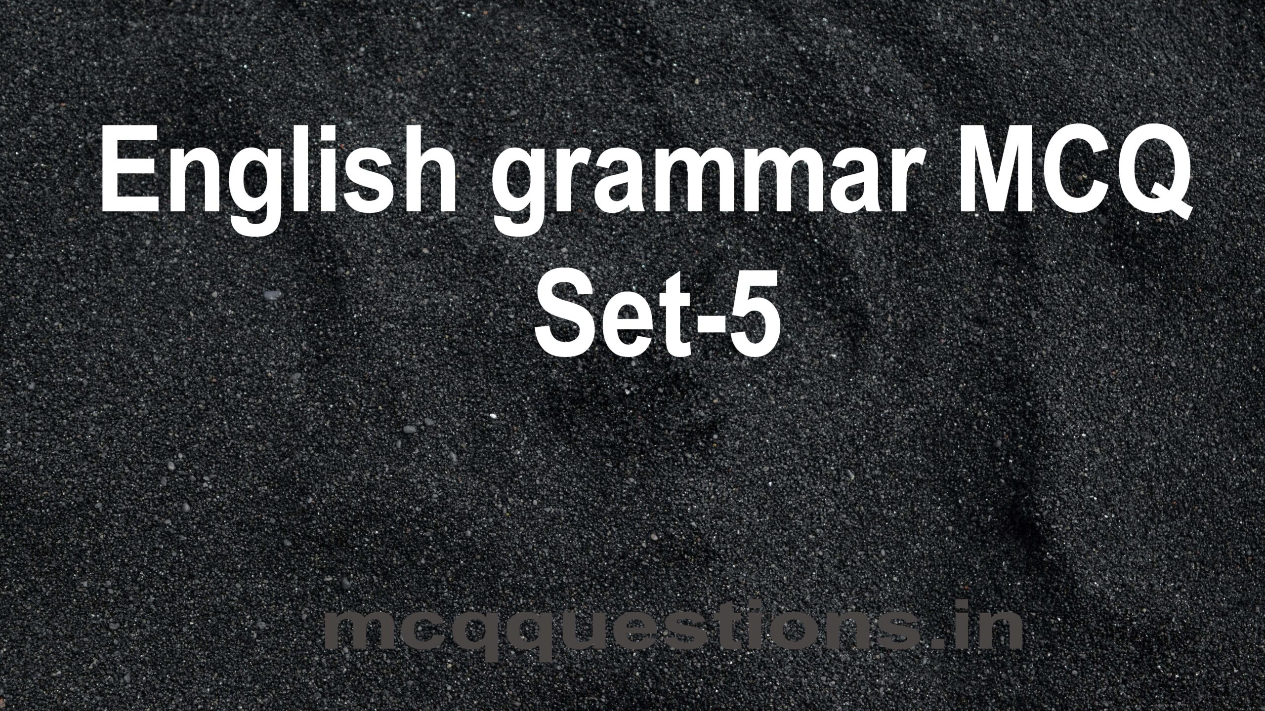 English grammar MCQ Set-5