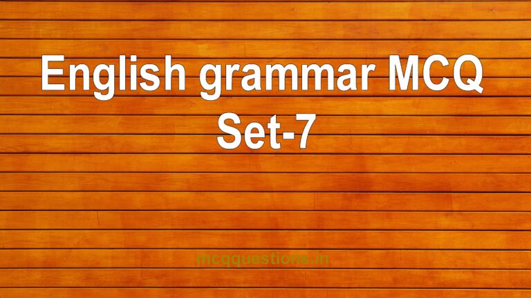 English grammar MCQ Set-7