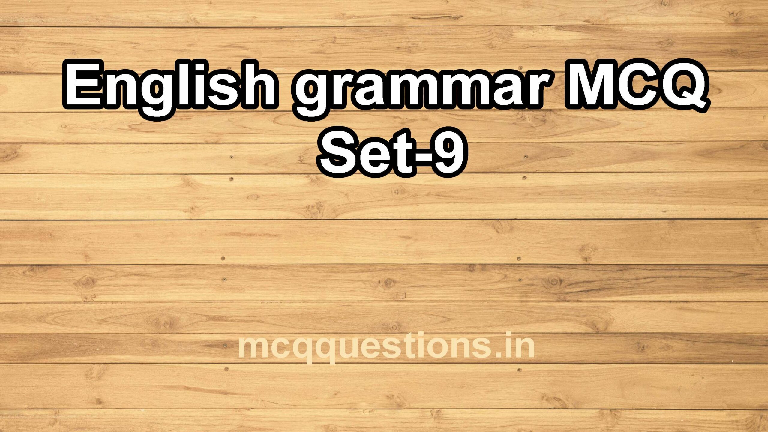 English grammar MCQ Set-9