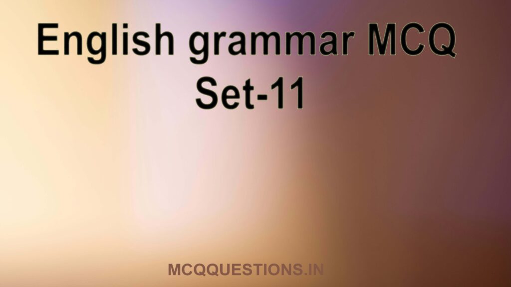 English grammar MCQ Set-11