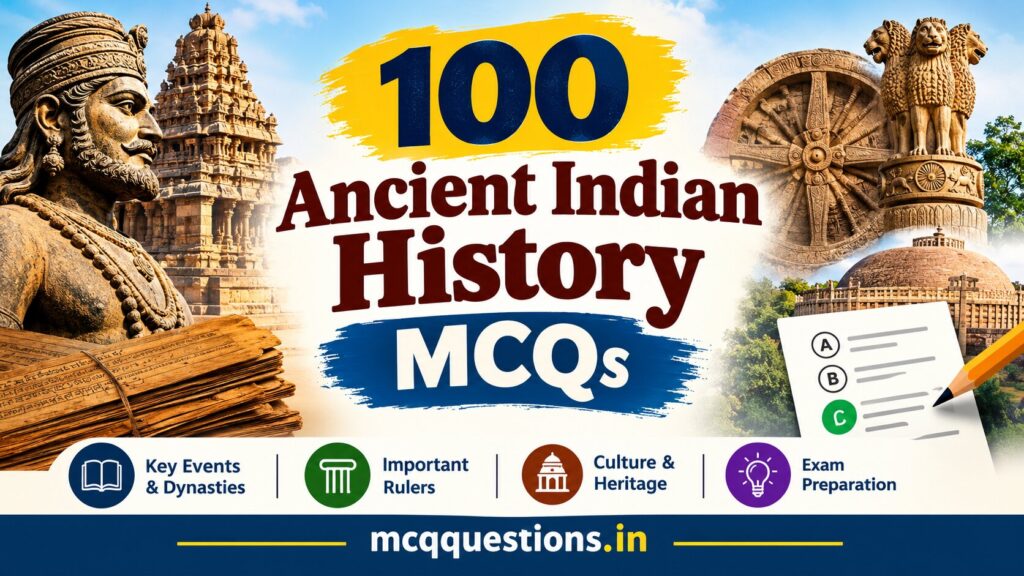 100 Ancient Indian History MCQs
