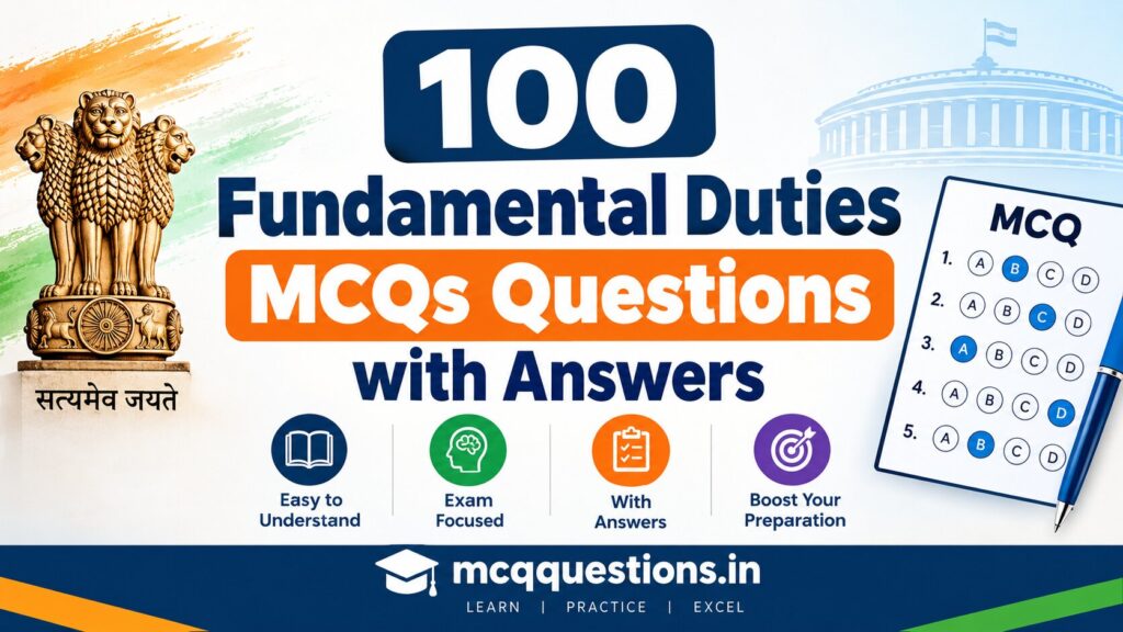 100 Fundamental Duties MCQs Questions with Answers