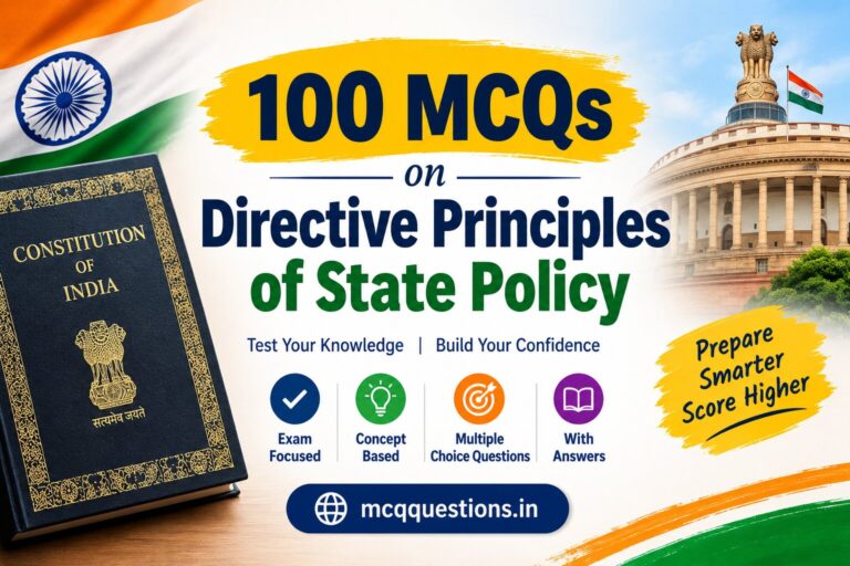 100 MCQs on Directive Principles of State Policy