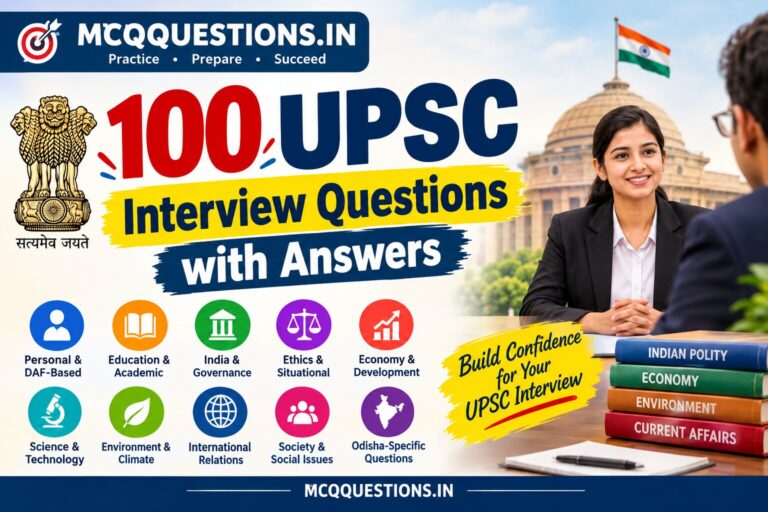 100 UPSC Interview Questions