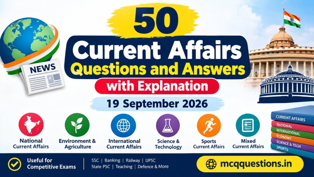 Current Affairs Questions and Answers