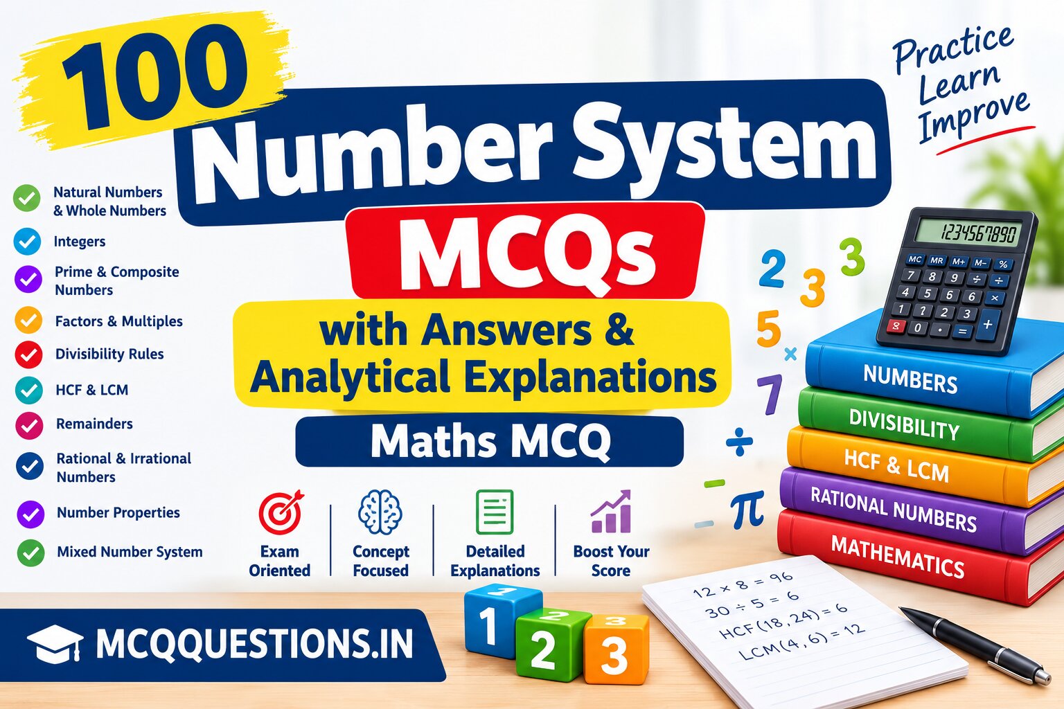 100 Number System MCQs with Answers and Analytical Explanations